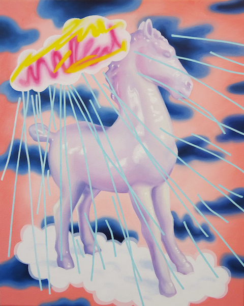 Eva Citarrella: Day, 2020, Öl und Acryl auf Leinwand, 60 x 50 cm

